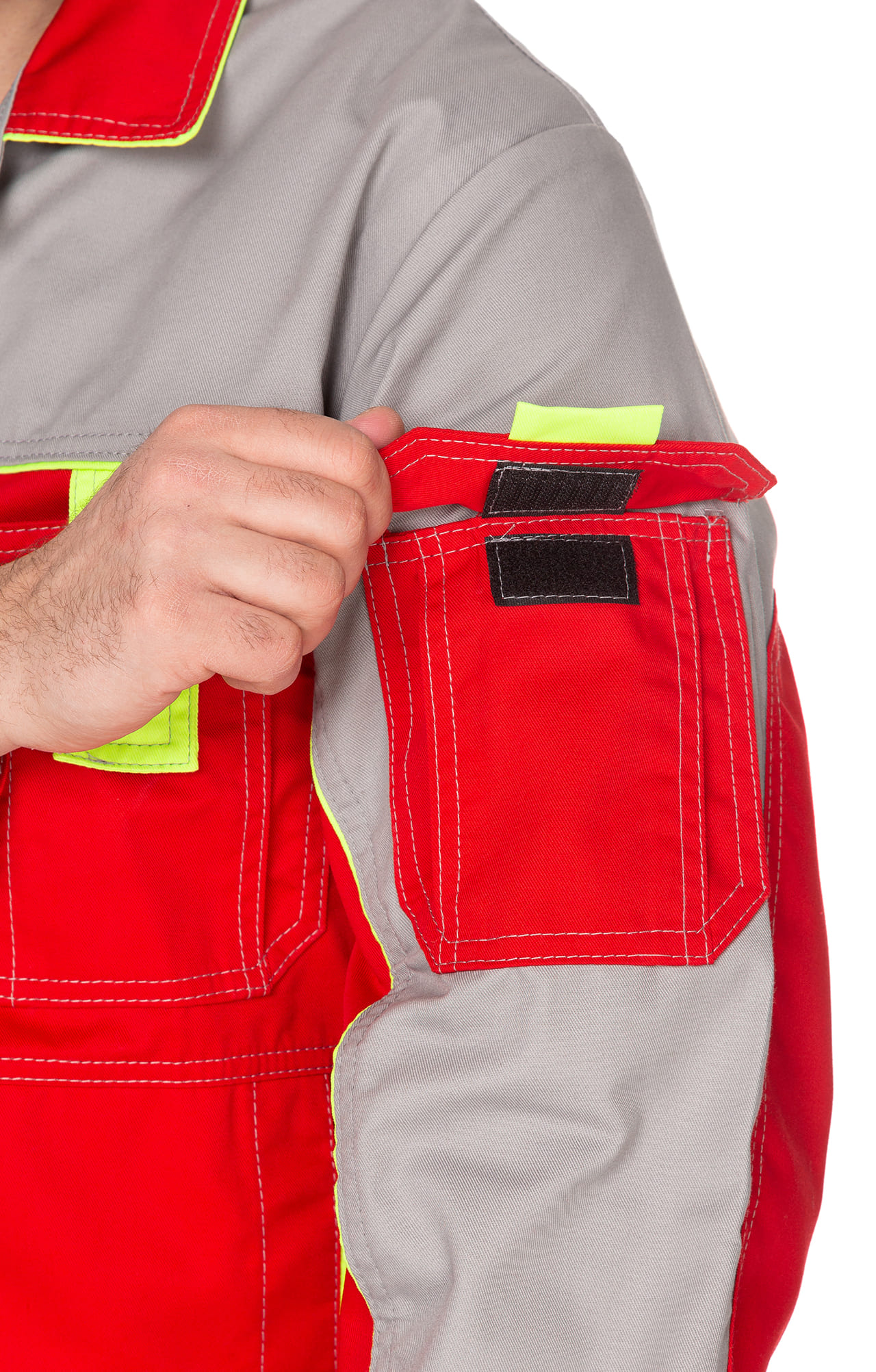 65321 Костюм "Профессионал-2" красный-светло-серый  Летняя спецодежда  размер 60-62/182-188  - Вид №14
