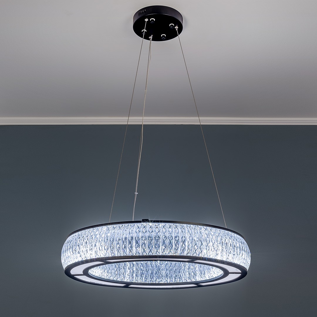 Frezia Light 1019 матт черная люстра подвесная 120139 - Вид №2