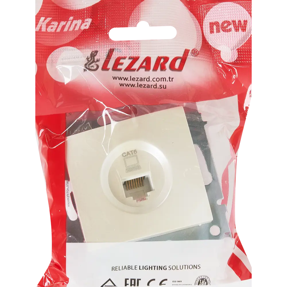 Розетка компьютерная встраиваемая Lezard Karina cat 6 цвет жемчужно-белый 84802073 STLM-2057510 - Вид №4