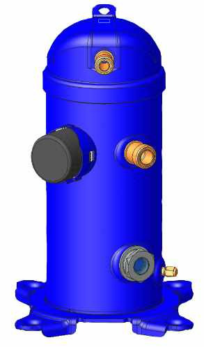 Danfoss MLZ — герметичные спиральные компрессоры MLZ048T2LC9A Компрессор спиральный 121L8681  - Вид №8