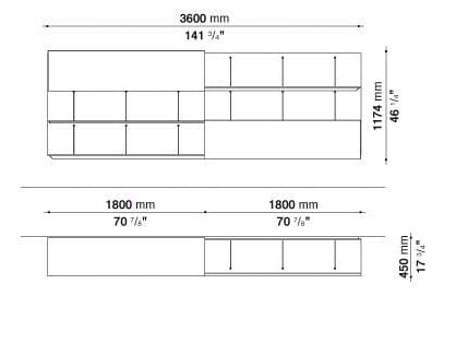 Навесной шкаф с дверным полотном B&B Italia PAB ARCH-00080831 - Вид №11