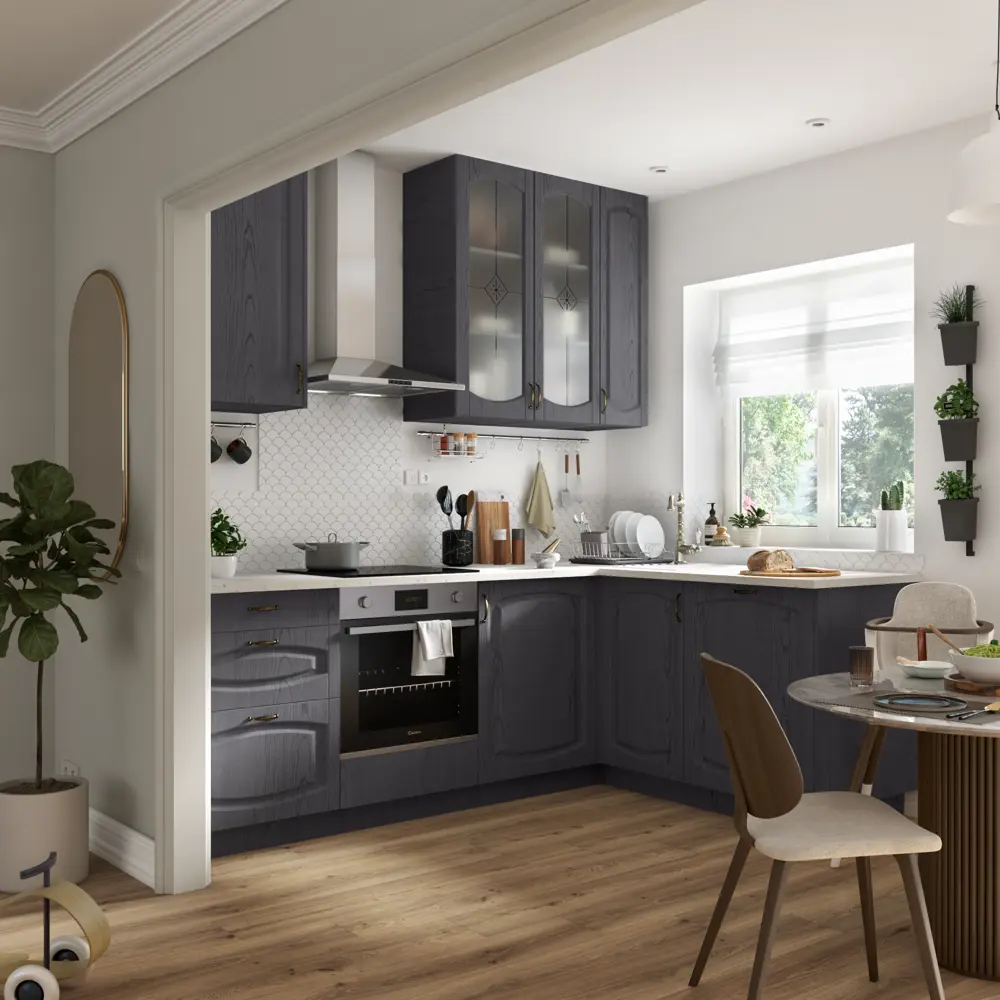 Фальшпанель для шкафа Delinia ID Петергоф грей 37x102.4 см МДФ цвет графит STLM-2100544 - Вид №4