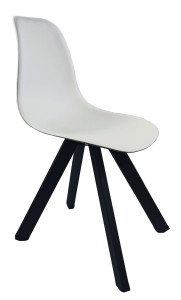 90765415 Комплект стульев 2 шт 81х41х46 см abs-пластик цвет бело-черный Eames STLM-0373932 WWBT