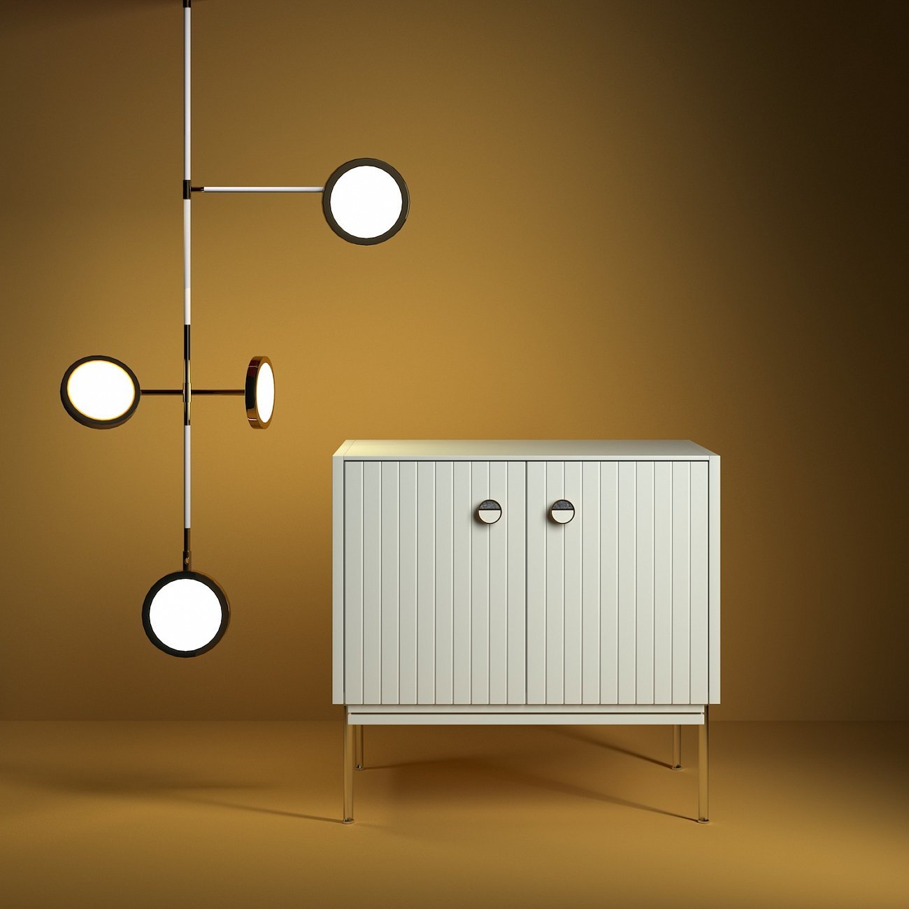 Тумба в комнату белая Mio BRAGIN DESIGN LIVING 00-3974676 Белый - Вид №1