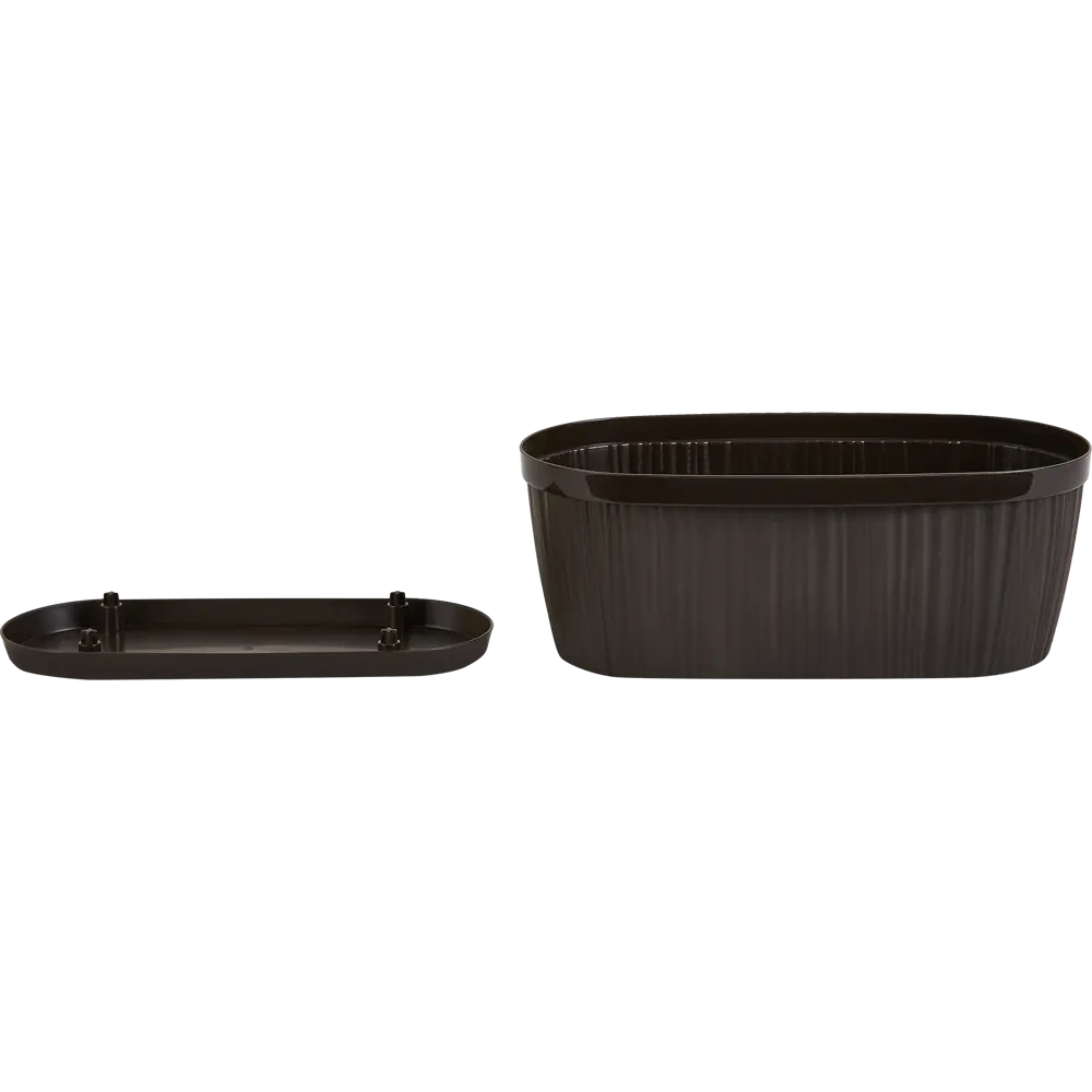 Горшок цветочный Ingreen Barcelona 14.4x27.7 h12.2 см v2.7 л пластик серый STLM-2005355 - Вид №4