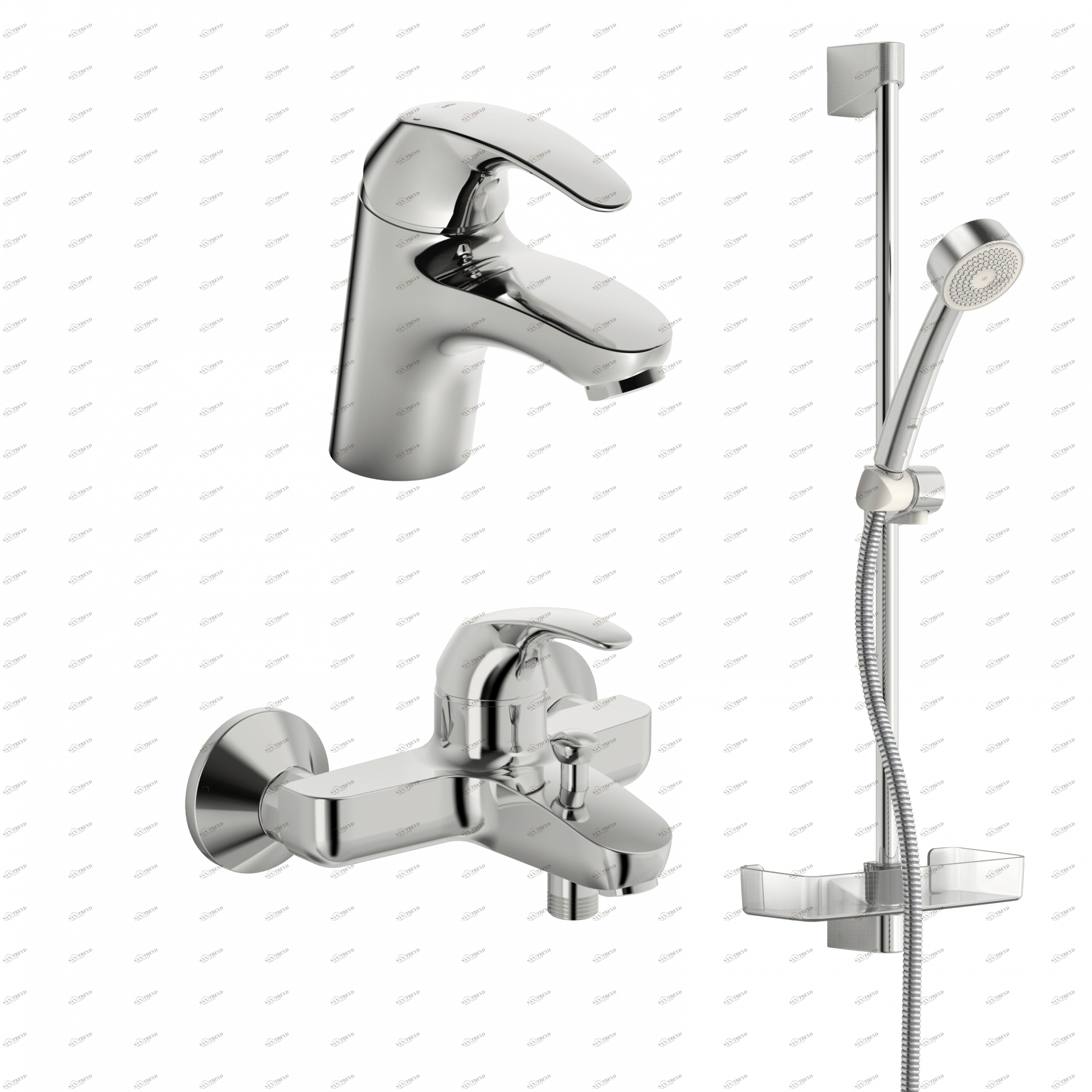 Oras 1496 Набор смесителей для ванной комнаты 1496 Polara Хром 