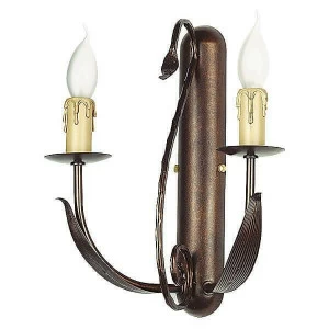 Бра металлическое на 2 лампы бронзовое Loara 743 LUMINEX МОРСКАЯ, ШТУРВАЛ 00-3931122 Бронза