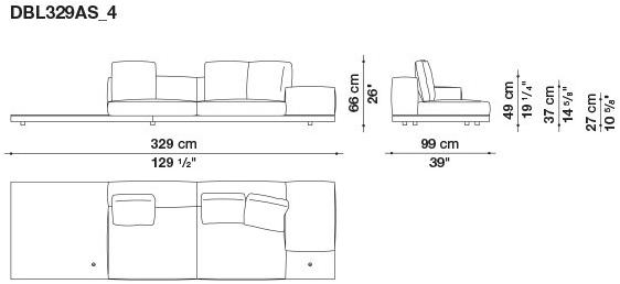 B&B Italia Кожаный диван Dock sun-id-1441060 - Вид №6