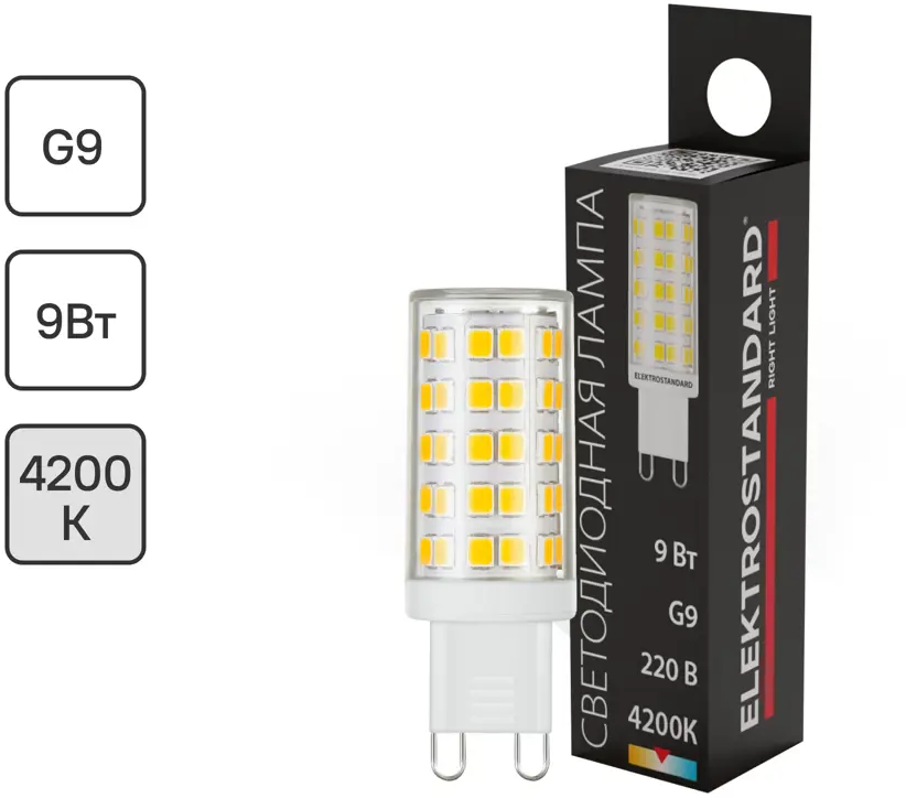 Elektrostandard LED-лампа G9 кукуруза 9Вт нейтральный белый свет 83161309