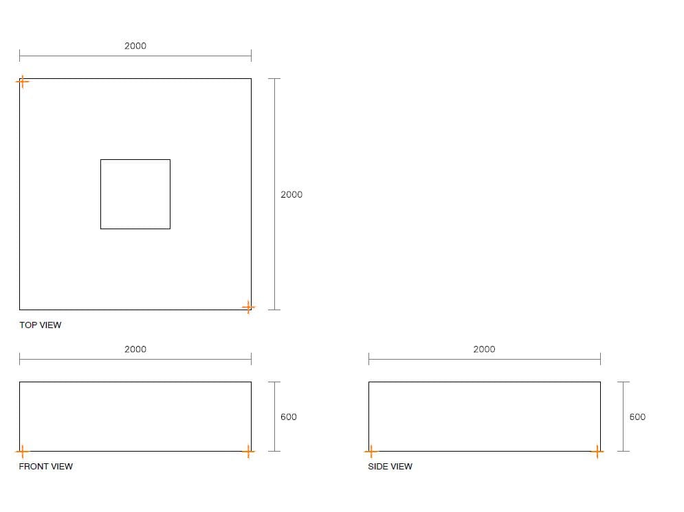 Скамейка из армированного волокном бетона со встроенной сеялкой SIT SQUARE ARCH-00145633 - Вид №10