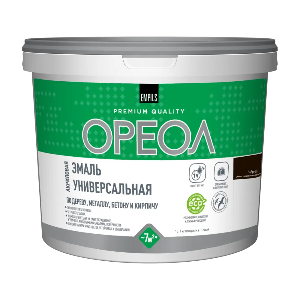 Эмаль универсальная Ореол матовая цвет черный 3 кг STLM-2045178 - Вид №1
