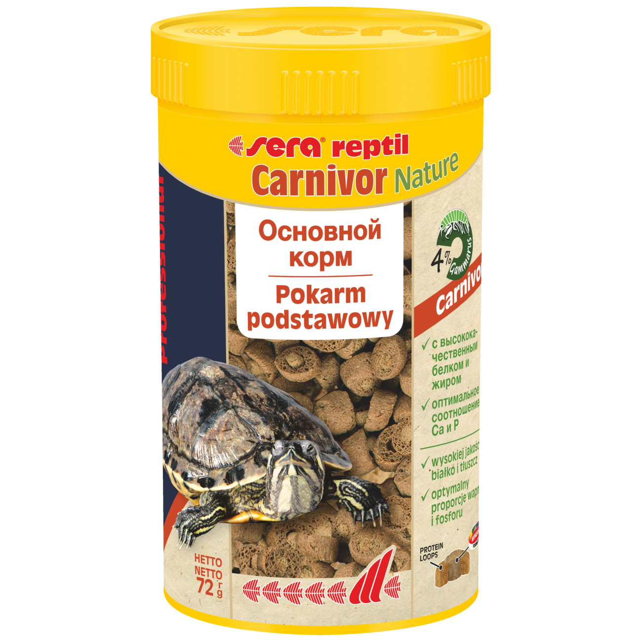 Т0051545 Корм для плотоядных рептилий Reptil Professional Carnivor Nature 250мл (72г) SERA 