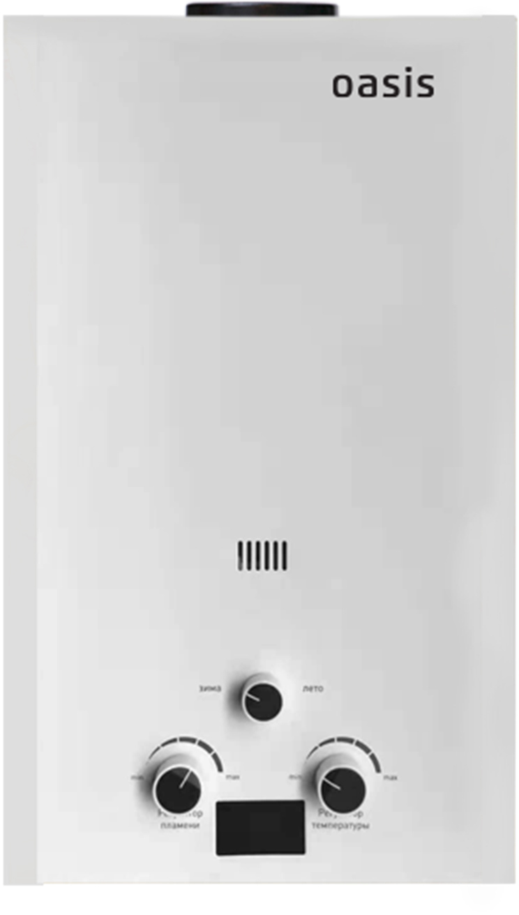 Газовая колонка OASIS белая 10 л/мин с электроподжигом 12797141