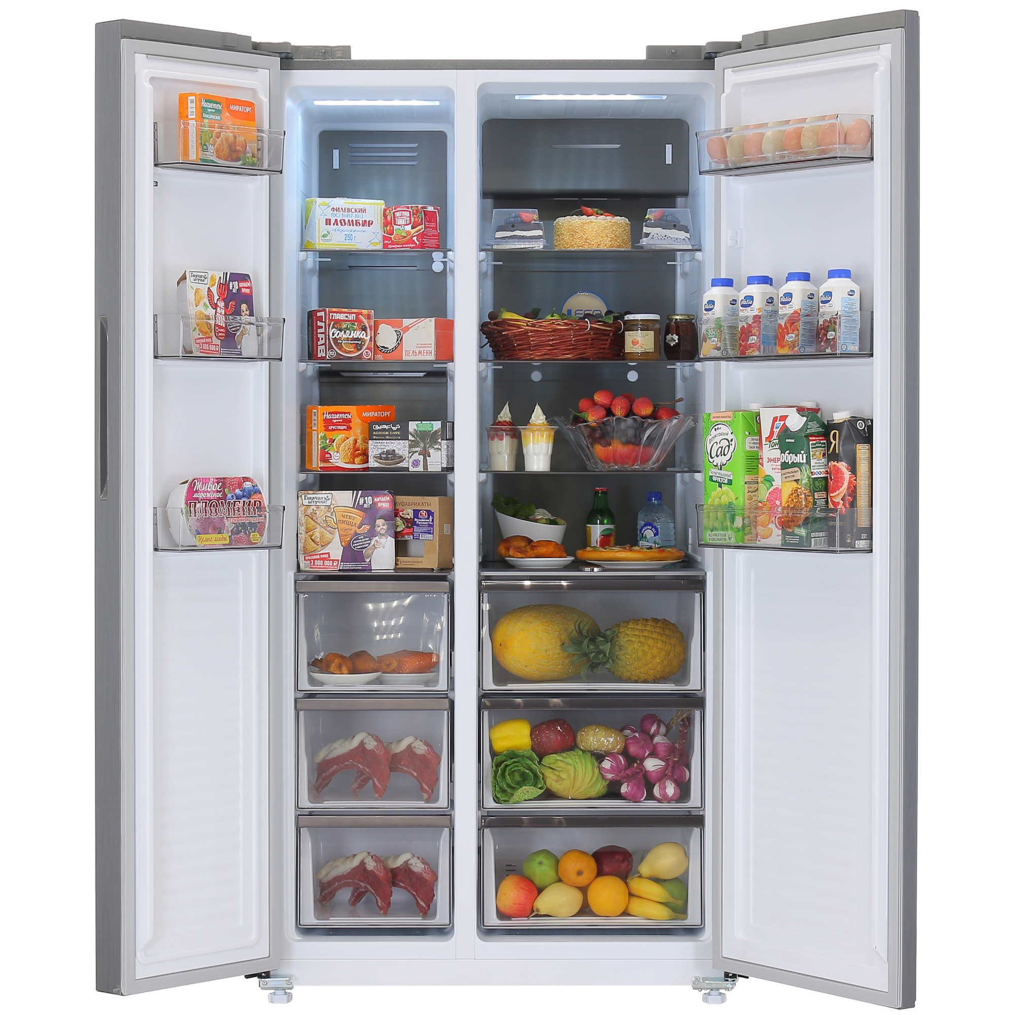 5430113 Холодильник Side by Side   DEXP SBS4-63BMG серебристый STDN-0150023 - Вид №5