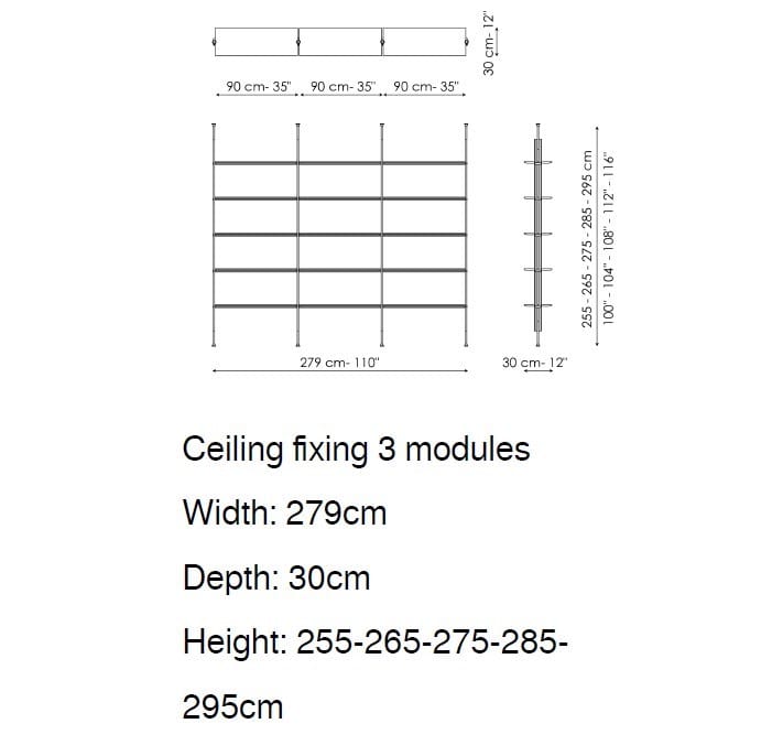 Деревянный секционный настенный книжный шкаф BONALDO Roll ARCH-00062762 - Вид №10