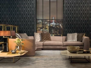 Borzalino Изогнутый модульный кожаный диван Franklin