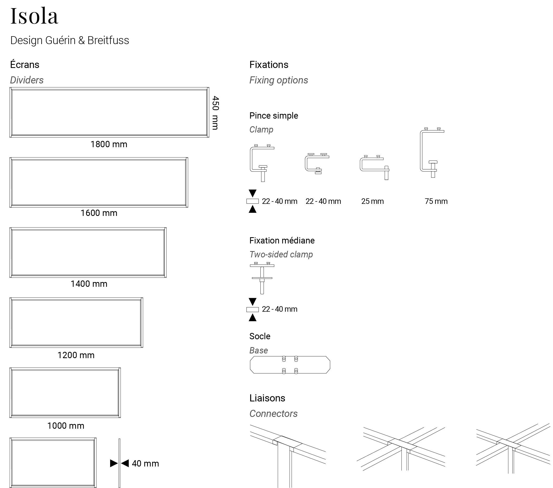 Модульная панель перегородки стола Manade остров ARCH-00113031 - Вид №5