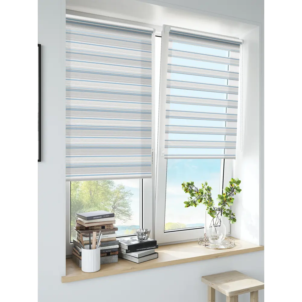 Штора рулонная день-ночь Granada 70x160 см голубая MIAMOZA Коллекция 2024г STLM-2211621 - Вид №3