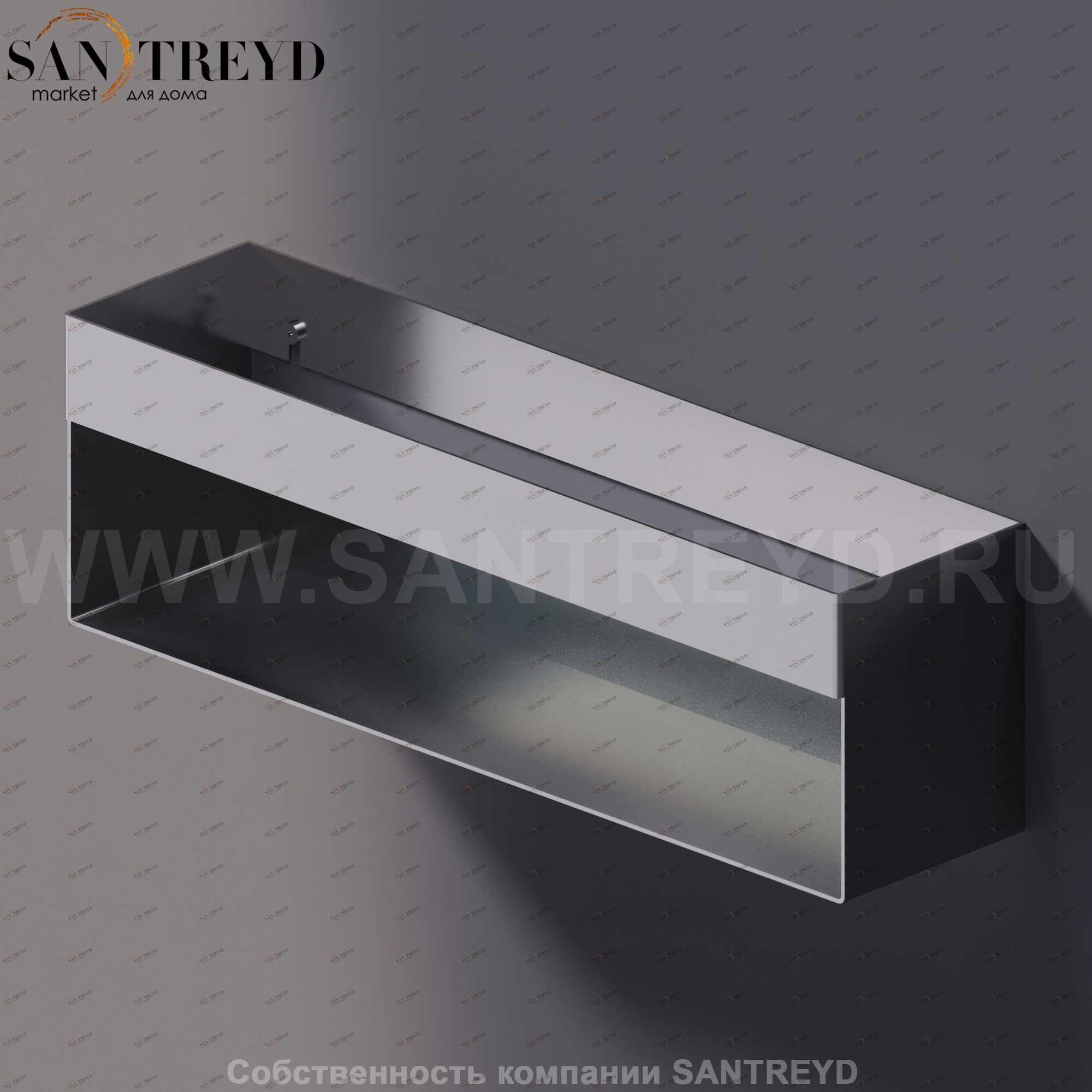 Agape 369 Базовый опорный элемент с полкой 48 см хромированный A369206A