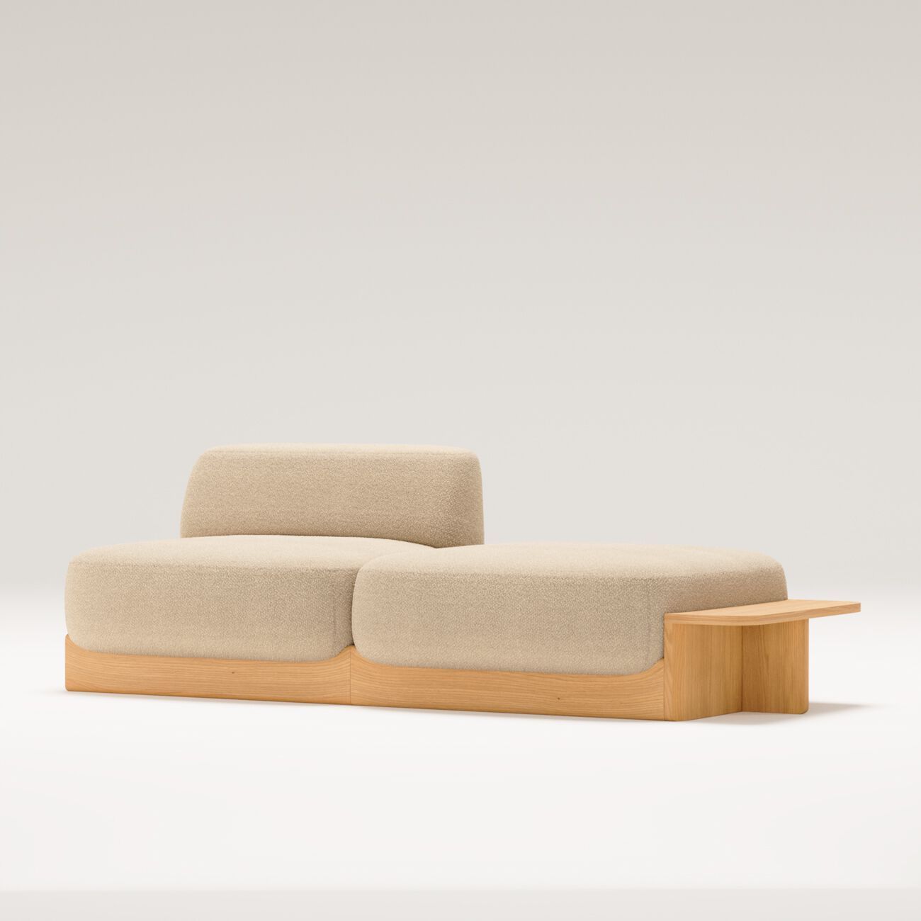 Угловой диван из ткани и дуба с шезлонгом Wewood купол ARCH-00078986 - Вид №8