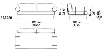 B&B Italia Outdoor 2-местный тканевый садовый диван Ribes sun-id-1372306 - Вид №33