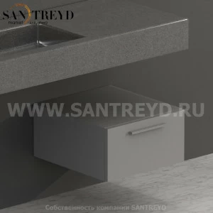 S04524TO2 Тумба с 1 ящиком 45 см серая Globo ARREDO WOOD Италия