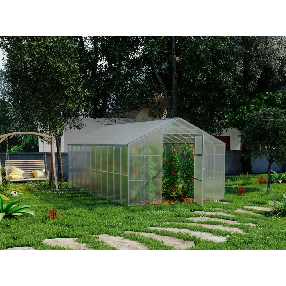 Каркас теплицы Santreyd Домик с усиленной конструкцией и 3 форточками 89351747 STLM-1333597 - Вид №8