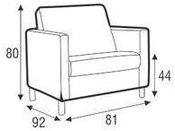 Sits Мягкое кожаное кресло с подлокотниками Impulse sun-id-1387288 - Вид №3