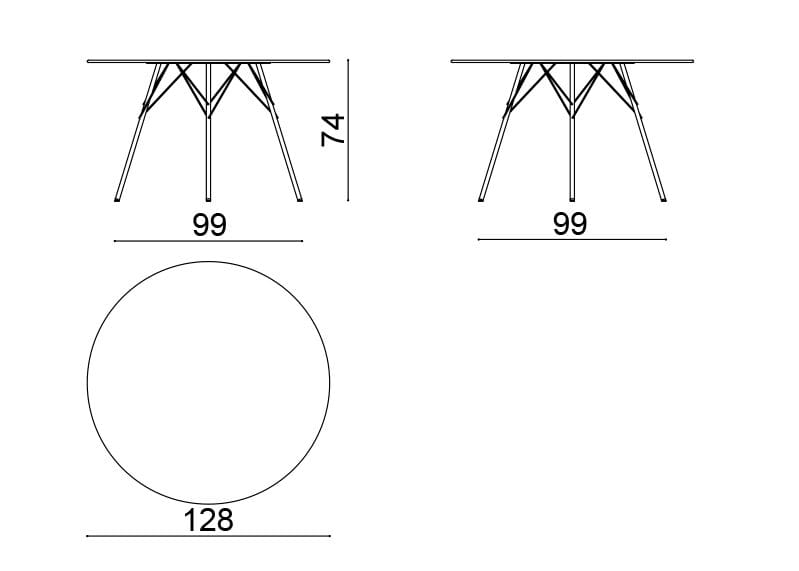 Стальной круглый садовый стол Arper ARCH-00043190 - Вид №19