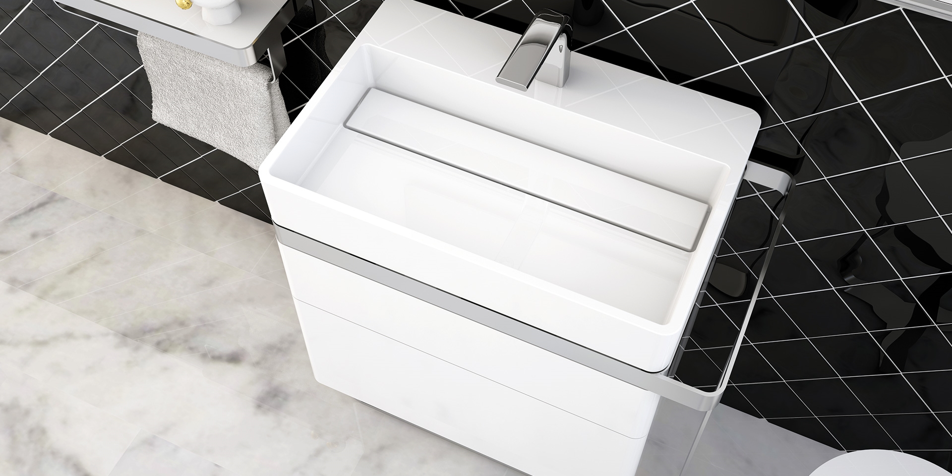 Модуль-тумба с 2 ящиками SR100B Inbani Structure - Вид №4