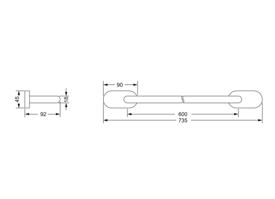 Полотенцедержатель JOERGER Plateau 630.00.040.000 - Вид №1
