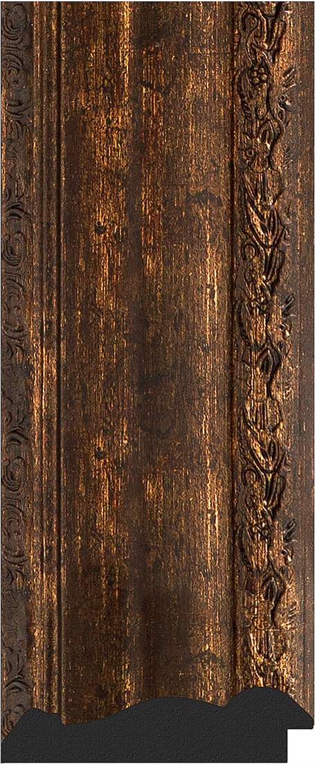 BY 7394 Зеркало в багетной раме - состаренное дерево с орнаментом 120 mm EVOFORM Octagon - Вид №3