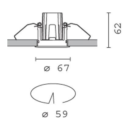 Круглый поворотный прожектор для подвесных потолков iGuzzini лазер ARCH-00139510 - Вид №4