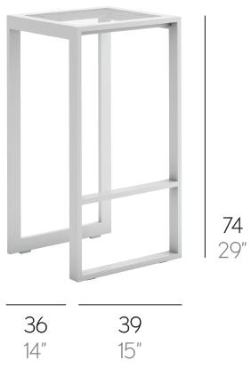 GANDIABLASCO Высокий табурет из термо-лакированного алюминия с подставкой для ног и подставкой для ног Blau sun-id-1369910 - Вид №2