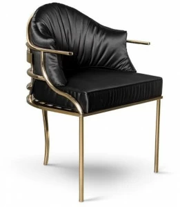 KOKET Стул из атласа с подлокотниками