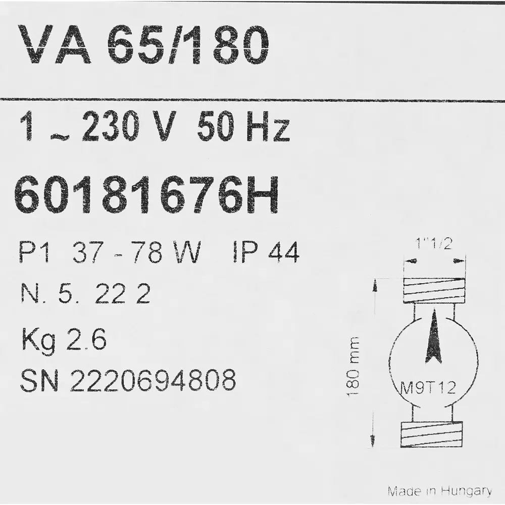 Насос циркуляционный DAB VA 65/180 190 мм STLM-2010405 - Вид №5