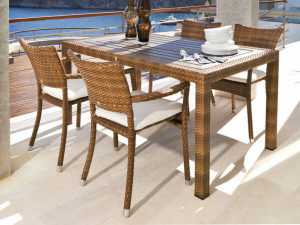 98.00.0901 Обеденный набор Bellini Prinz set mocca 5 предметов. в т.ч. 4 кресла, 1 стол Mbm