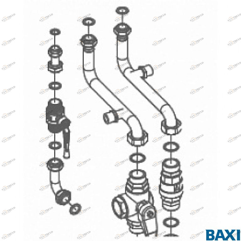 7105799- Комплект для подсоединения котла к коллектору (7105799-) BAXI 