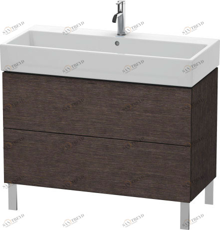 LC677807272 L-Cube Тумбочка напольная Дуб брашированный, натуральный шпон Duravit