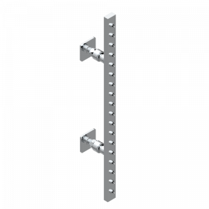 A6P-900 Планка гидромассажная поворотная встраиваемая в стену 600 мм (прямоугольная) с 18 форсунками с защитой от жёсткой воды Thg-paris Profil с рукоятками с чёрным ониксом Хром