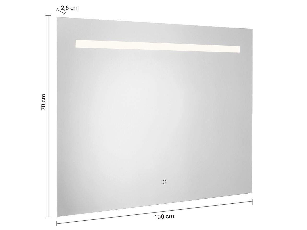 Прямоугольное зеркало со встроенным освещением для ванной комнаты GEDY EDGAR ARCH-00095266 - Вид №3