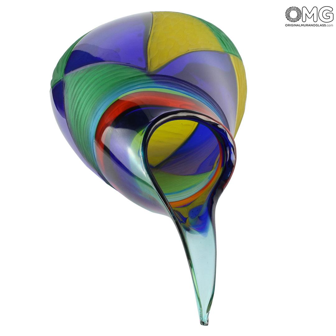 4390 ORIGINALMURANOGLASS Ваза Баттерфлай - Афро Челотто - муранское стекло OMG 25 см  - Вид №1