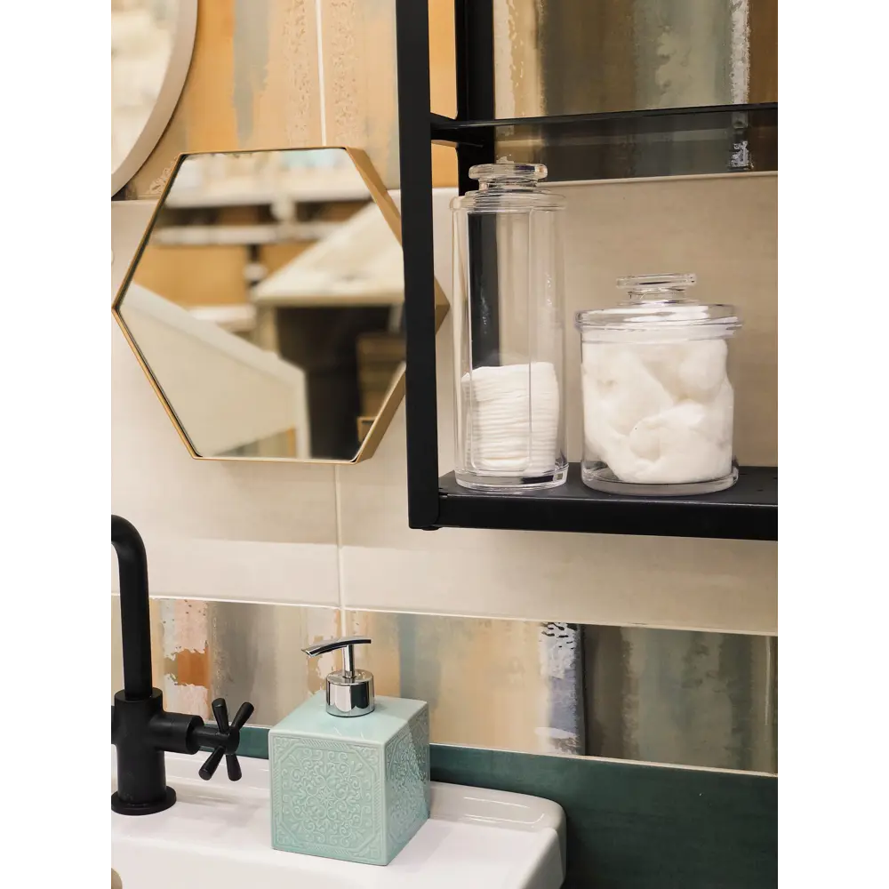 Баночка для ватных дисков «Grande» цвет прозрачный PROFFI HOME STLM-2178182 - Вид №3