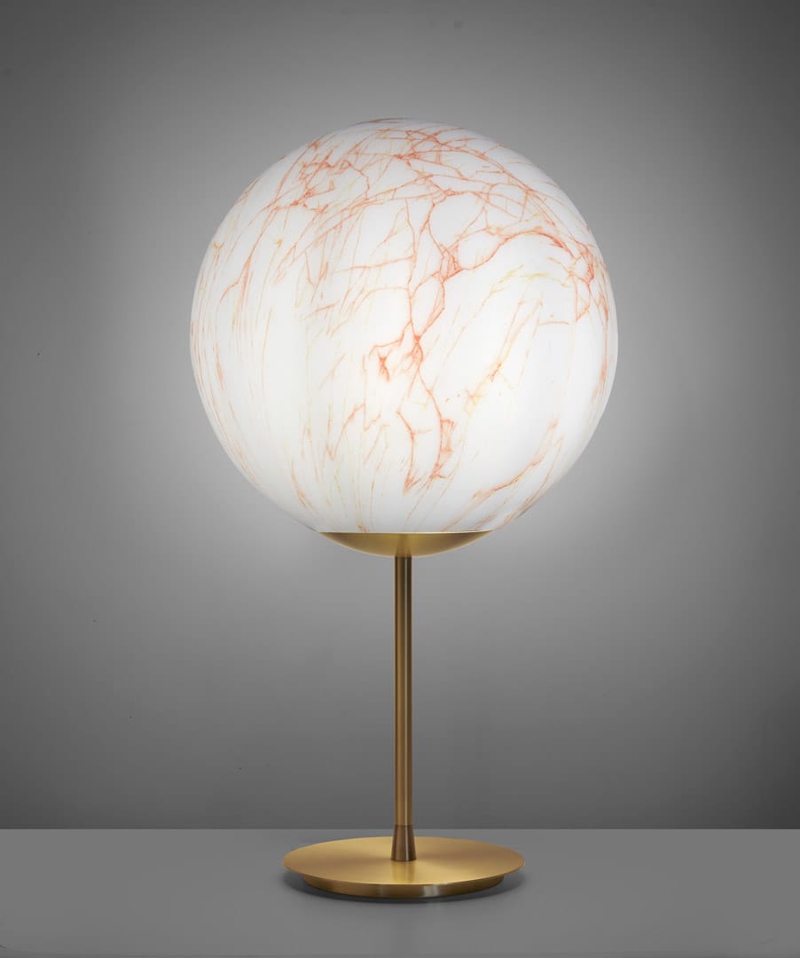 Настольная лампа из латуни и полиэтилена с мраморным эффектом SLIDE ARCH-00096226 - Вид №9