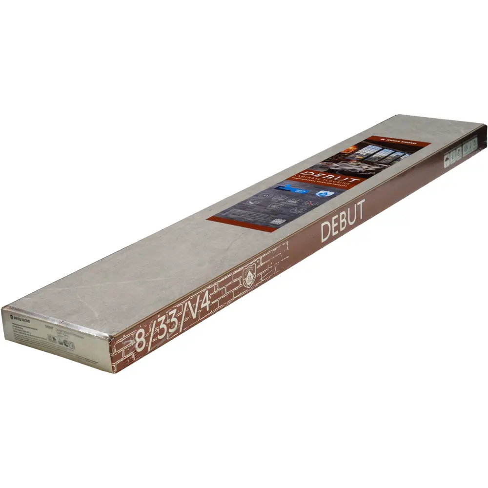 Ламинат Debut Юинта 33 класс толщина 8 мм с фаской 2.672 м² SWISS KRONO STLM-2174087 - Вид №8