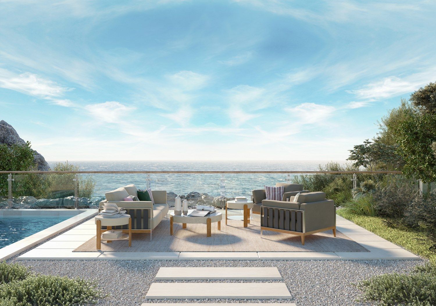 Мраморный низкий круглый журнальный столик Formitalia KEAN ARCH-00044657 - Вид №20