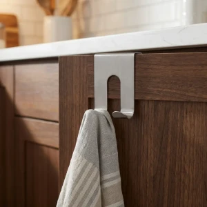 Крючок на дверь KONSENSA 6x11 см цвет никель