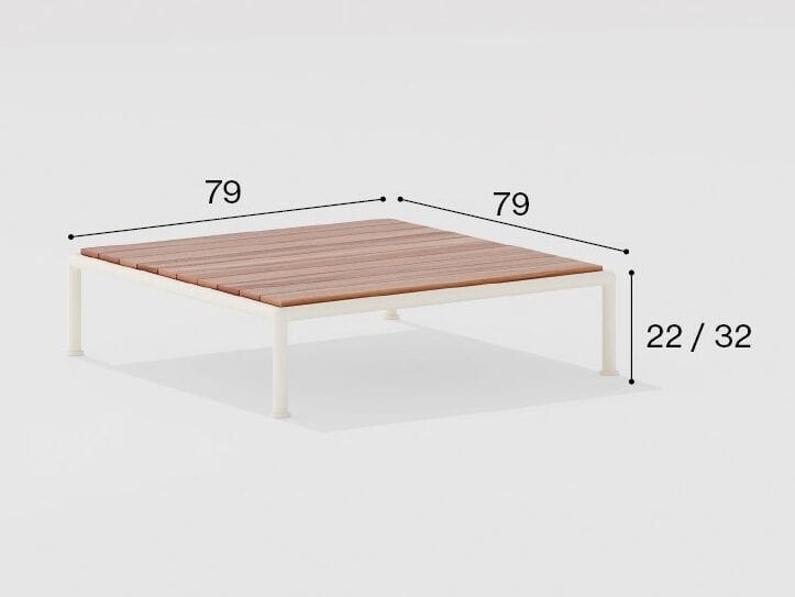 Низкий квадратный стол из тикового дерева FAST Roè ARCH-00078395 - Вид №7