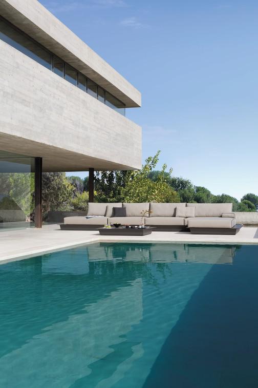 MNST1047 Concept 5 белый столешница из дерева iroko Manutti Air - Вид №6