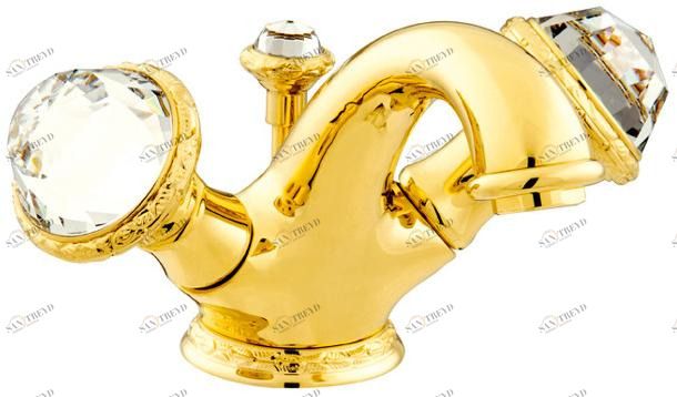 Bronces Mestre Смеситель для умывальника на одно отверстие с кристаллами swarovski® Austral sun-id-1511584